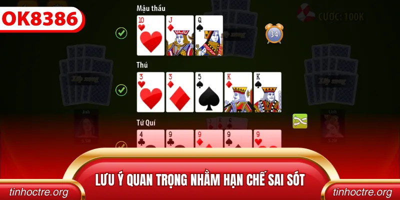 Lưu ý quan trọng nhằm hạn chế tối đa về sai sót 